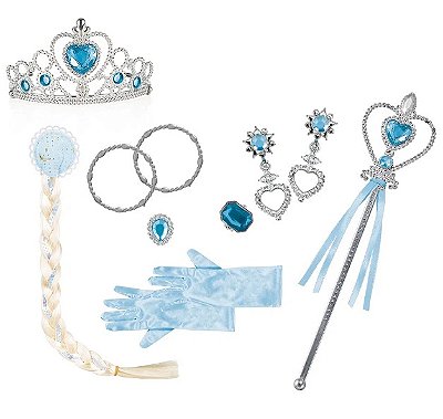 Kit Princesa Princess Me Box com Acessórios Azul BR2029 - Multikids