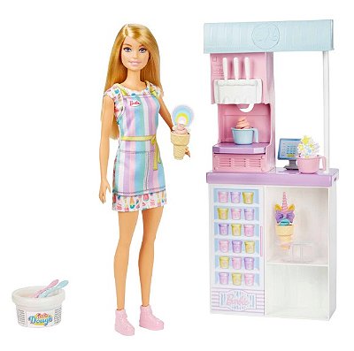 Barbie I Can Be Playset Loja de Sorvetes HCN46 - Mattel