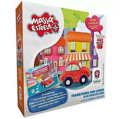 Kit Massinha e Livro Transitando com Carros - Estrela