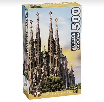 Quebra-Cabeça 500 Peças Basílica A Sagrada Família 4378 - Grow