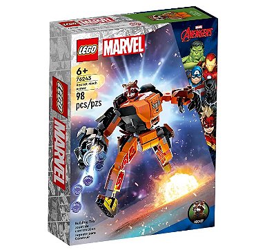 Lego Marvel Armadura de Robô Rocket 76243 - LEGO