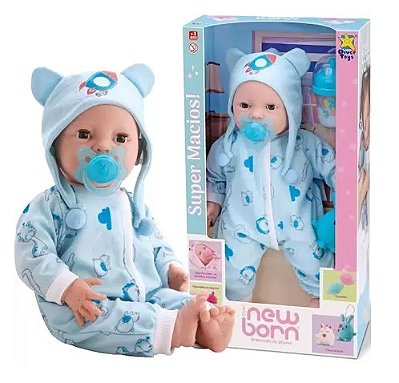 Bebê Diver New Born Brincando de Pijama Menino 8192 - Divertoys