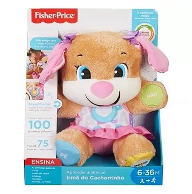 Cachorrinha Irmã do Puppy Smart Stages Aprender e Brincar FVC81 - Fisher-Price