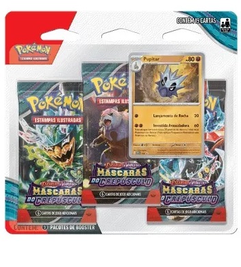 Pokémon Blister Triplo Máscaras do Crepúsculo EV6 Sortido - Copag
