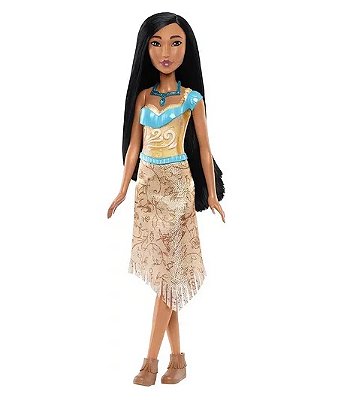 Boneca Princesa Disney Saia Cintilante Pocahontas HLW02 - Mattel