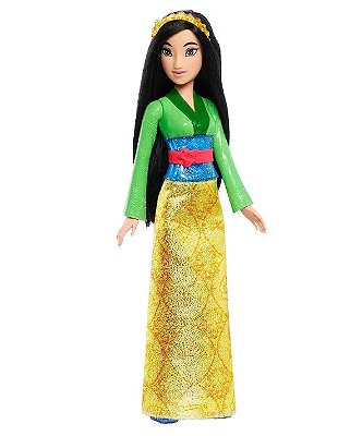 Boneca Princesa Disney Saia Cintilante Mulan HLW02 - Mattel