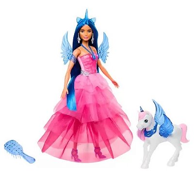 Boneca Barbie Fantasy Edição Especial Safira HRR16 - Mattel