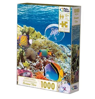 Quebra-Cabeça 1000 Peças Oceano Vivo 792458-1 - Pais & Filhos