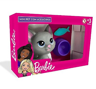 Mini Pet da Barbie Gata Cuidados 1208 - Pupee
