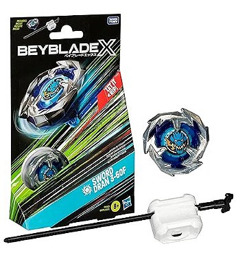 Beyblade X Pião e Lançador Sword Dran F9580 - Habro