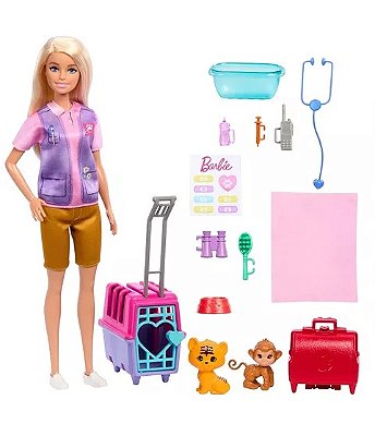 Barbie Profissões Resgate de Animais na Selva HRG50 - Mattel