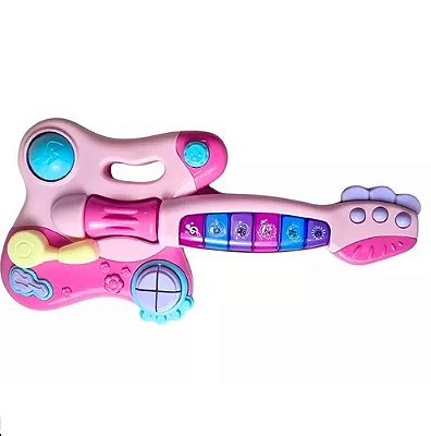 Guitarra Baby Rosa FBB-585R - Fênix Brinquedos