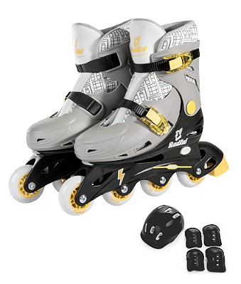 Patins Inline 4 Rodas Chumbo com Acessórios Tam 34-37 AD-03 CB - Fênix Brinquedos