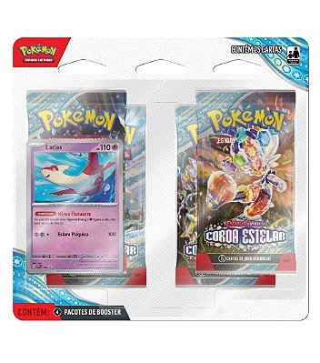 Pokémon Blister Quádruplo EV7 Coroa Estelar Tinkaton e Latias 34670 - Copag