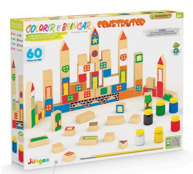 Blocos Construtor Colorir e Brincar 713 - Junges