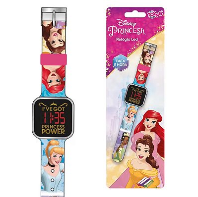 Relógio Led Infantil Princesas Disney 51204 - Toyng