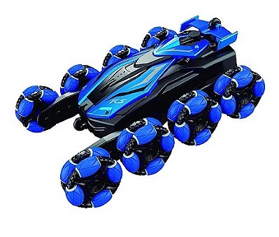 Carro Controle Remoto Giratório 360° 8 Rodas Azul 10303 - Zippy Toys