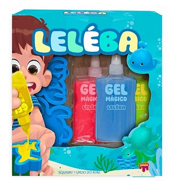 Slime Leleba Gel Mágico 3 Cores Sortidas 3849 - Doce Brinquedo