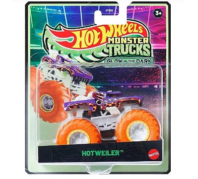 Hot Wheels Monster Truck Glow in the Dark Brilha no Escuro JFX08 - Mattel