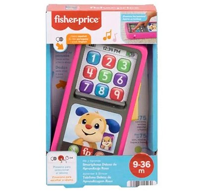 Smartphone Deluxe 2 em 1 Aprender e Brincar Rosa HNM82 - Fisher-Price