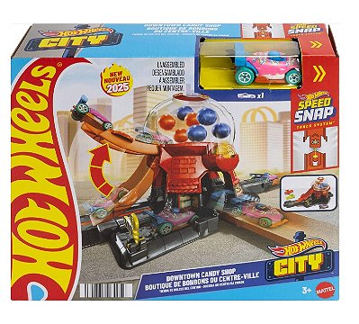 Hot Wheels PIsta City Downtown Loja de Doces JBM63 - Mattel