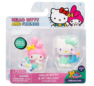Pack 2 Figuras Hello Kitty e Seus Amigos Sortidos 3870 - Sunny