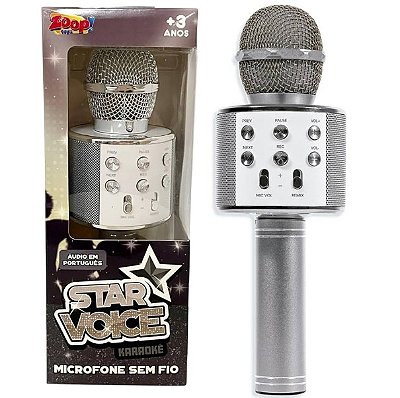 Microfone Bluetooth Prata ZP00994 - Zoop Toys