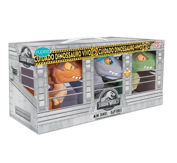 Kit 3 Baby Dinos Raptors Jurassic World 1473 - Pupee