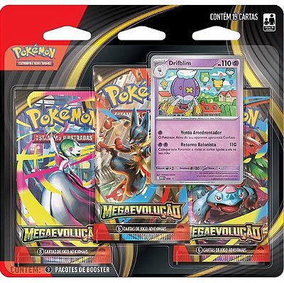 Pokémon Blister Triplo ME01 Megaevolução Sortidos 35657 - Copag