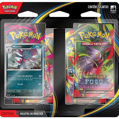 Pokémon Blister Quádruplo Megaevolução 02 Fogo Fantasmagórico 35678 - Copag