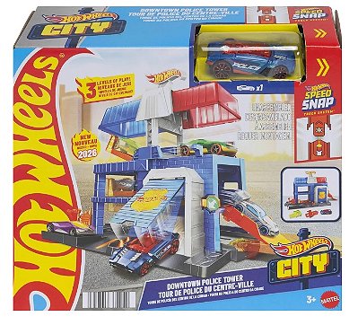 Hot Wheels City Pista Torre de Polícia JHL74 - Mattel