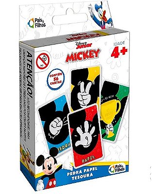 Jogo Pedra, Papel e Tesoura em Cartas Mickey Mouse 792417 - Pais & Filhos
