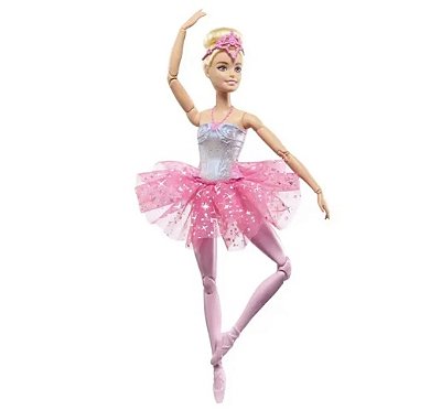 Barbie Fantasy Bailarina Luzes Brilhantes Rosa HLC25 - Mattel