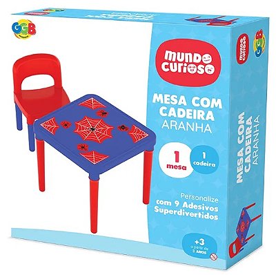 Mesinha com Cadeira c/ Adesivos Aranha 463 - GGB