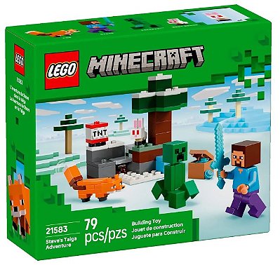 Lego Minecraft Aventura do Steve na Taiga 21583 - LEGO