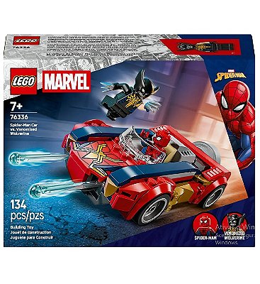 Lego Marvel Carro do Homem-Aranha Vs Wolverine Venomizado 76336 - LEGO