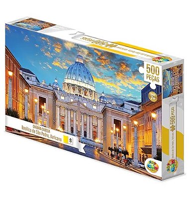 Quebra-cabeça 500 Peças Basílica de São Pedro Vaticano 1038 - GGB Brinquedos