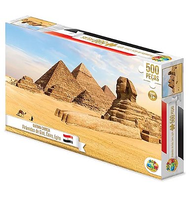 Quebra-Cabeça 500 Peças Pirâmides do Egito 1033 - GGB Brinquedos
