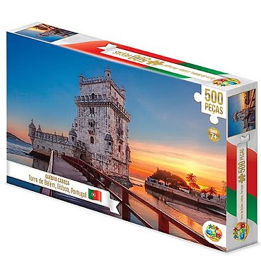 Quebra-Cabeça 500 Peças Torre de Belém Lisboa Portugal 1032 - GGB Brinquedos