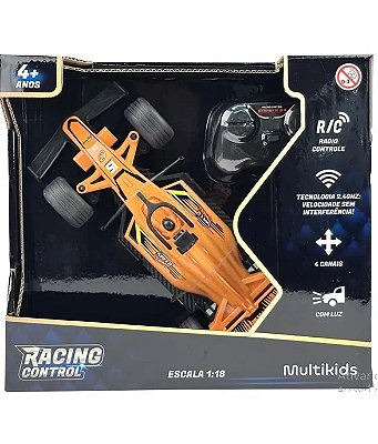 Carro Fórmula 1 Racing Control 1:18 Vermelho BR2805 - Multikids