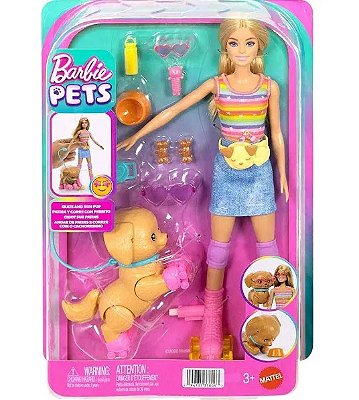 Boneca Barbie Patinadora Corrida com Cahorrinho Sortidas JMJ43 - Mattel