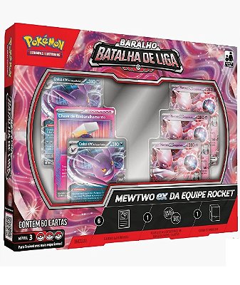 Box Pokémon Batalha EX Liga Mewtwo Equipe Rocket 35874 - Copag