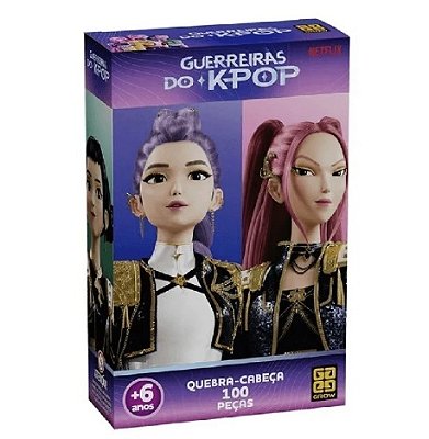 Quebra-Cabeça 100 Peças Guerreiras do K-Pop 04254 - Grow