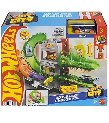 PIsta Hot Wheels City Ataque Croc-Pizza JHL93/HDR29 - Mattel