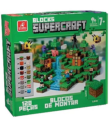 Blocks Blocos de Montar Supercraft 120 Peças 7803 - Brincadeira de Criança