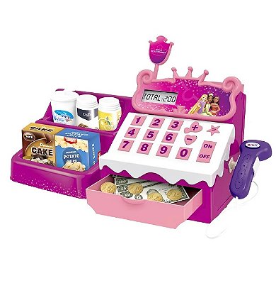 Caixa Registradora Disney Princesas com Calculadora e Acessórios BR2297 - Multikids