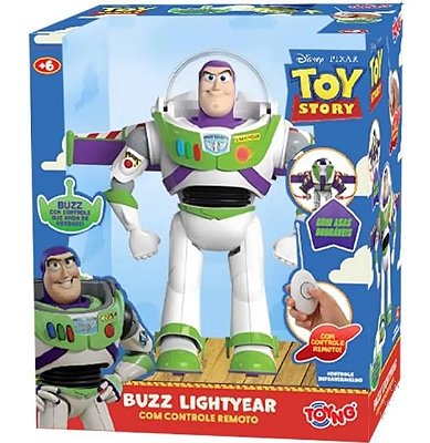 Boneco Buzz Lightyear que Anda com Controle Remoto 070245 - Toyng
