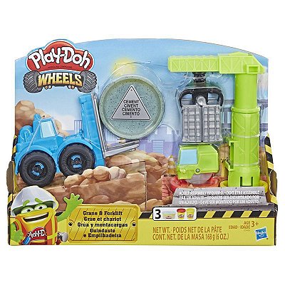 Conjunto Play-Doh - Wheels - Guindaste e Empilhadeira - Hasbro