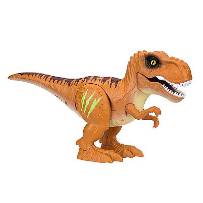 Dinossauro Eletrônico Robô Alive Tiranossauro Rex Amarelo 1113 - Candide