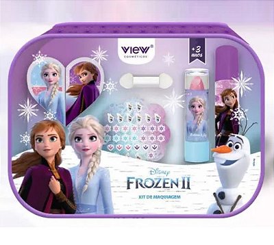 Necessaire Frozen Disney com Maquiagem Infantil